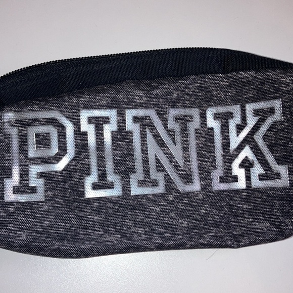 Pink Cosmetic Bag Preloved like new condition with metallic lettering - Picture 2 of 6